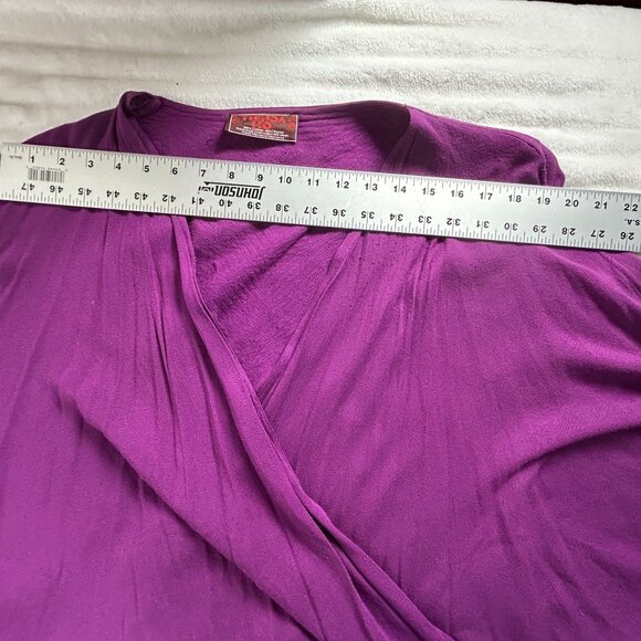 Tienda Ho Purple Drape Kimono Duster Cardigan Sweater Hand Woven In Morocco - Picture 4 of 6